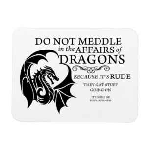 Magnet Flexible Ne pas mélanger avec des dragons Aimant photo fle