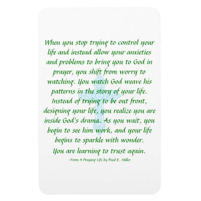 Magnet Flexible Ne vous inquiétez pas - Priez et regardez l'aimant (Vertical)