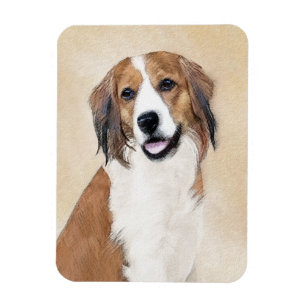 Magnet Flexible Nederlandse Kooikerhondje Peinture - Chien Art