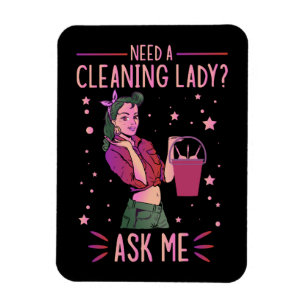 Magnet Flexible Nettoyage Lady Ménagère Ménagère Entretien Net