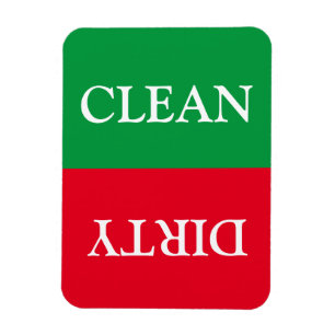 Magnet Flexible Nettoyer Lave-vaisselle vert sec rouge blanc