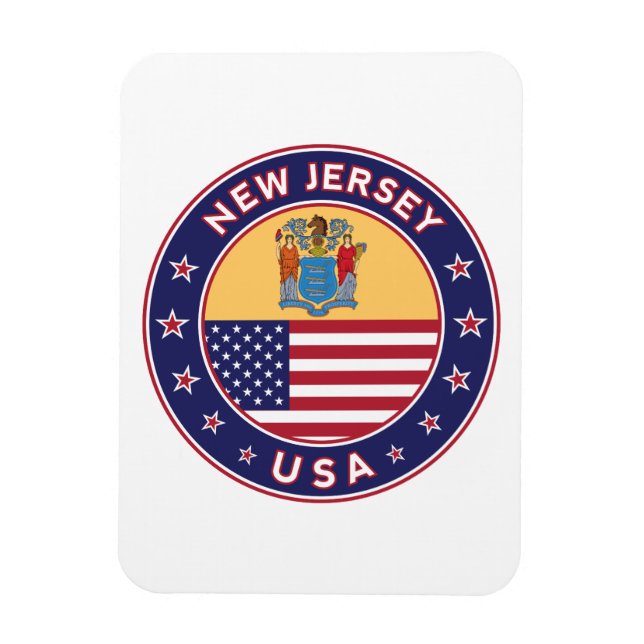 Magnet Flexible New Jersey, New Jersey autocollant, étui téléphoni (Vertical)
