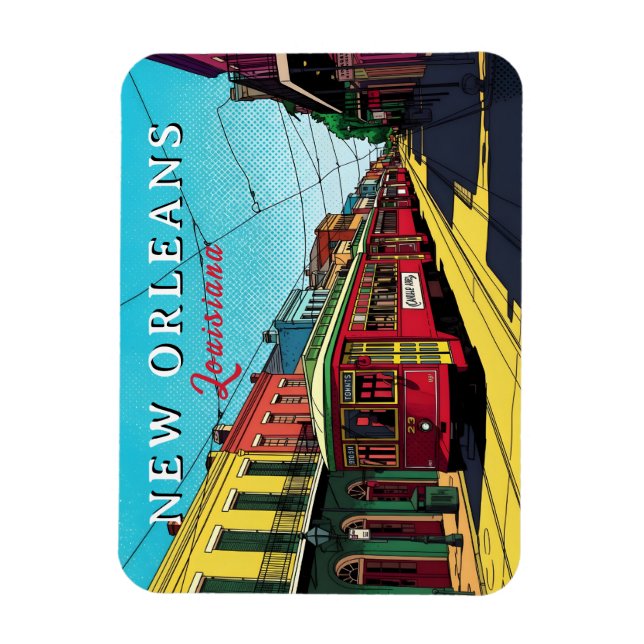 Magnet Flexible New Orleans Inspired Urban Art (Vertical)