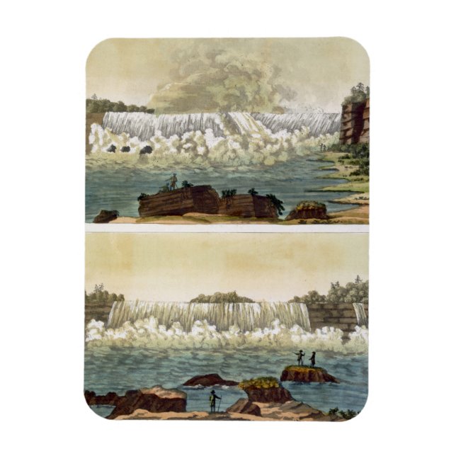 Magnet Flexible Niagara Falls, 1818 (gravure en couleur) (Vertical)