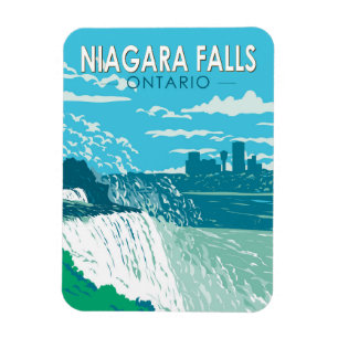 Magnet Flexible Niagara Falls Ontario Travel Art Vintage