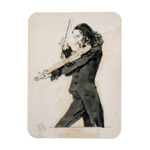 Magnet Flexible Niccolo Paganini (1782-1840) jouant le violon, 1
