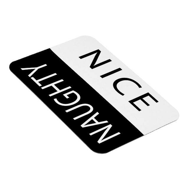 Magnet Flexible Nice ou Naughty Funny Flipable (Côté Droit)