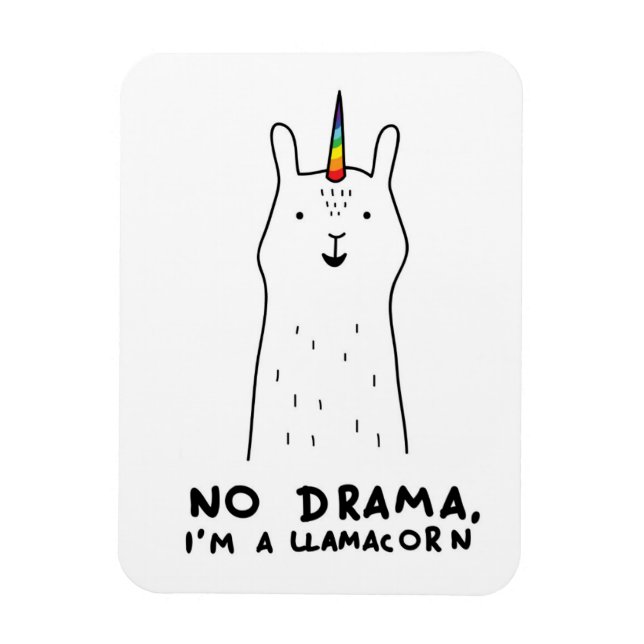 Magnet Flexible No Drama I'm A Llamacorn (Vertical)