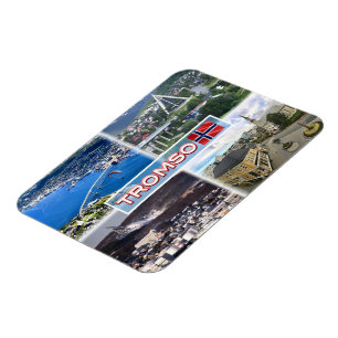 Magnet Flexible NO Tromso - Vue aérienne - Cathédrale de l'Artique