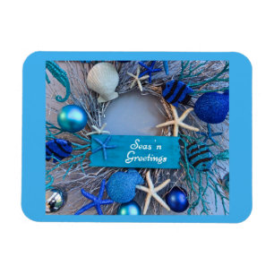 Magnet Flexible Noël côtier tropical de vacances de coquillage