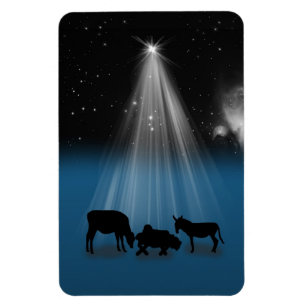 Magnet Flexible Noël, Religieux, Nativité, Étoiles, Aimant