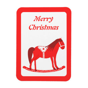 Magnet Flexible Noël scandinave Cheval Rocse Custom