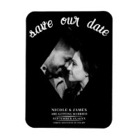Noir Minimal Diamant Photo Mariage Économisez la D