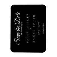Noir noir simple Noir mariage Enregistrer la date
