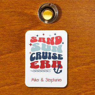 Magnet Flexible Nom de famille de croisière rétro personnalisé