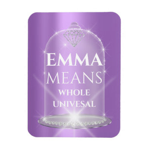 Magnet Flexible Nom de l'Emma signifiant "Mariage nuptial" "violet