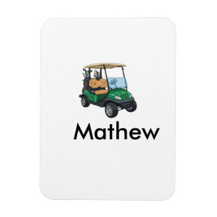 Magnet Flexible Nom de voiture de golf verte cadeaux homme garçon