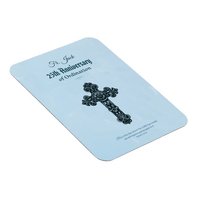 Magnet Flexible Nom personnalisé & Anniversaire Année Ordination,  (Côté Droit)
