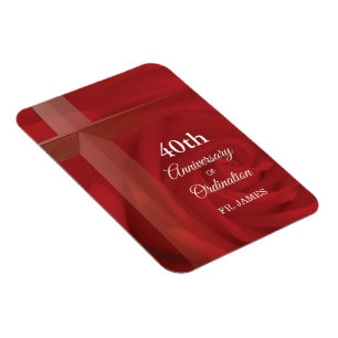 Magnet Flexible Nom personnalisé Anniversaire du prêtre Ordination