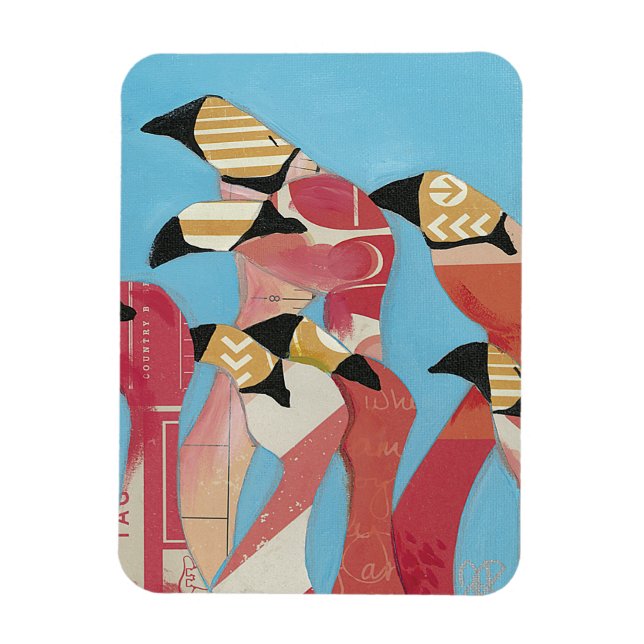 Magnet Flexible Nombre de Flamants roses (Vertical)
