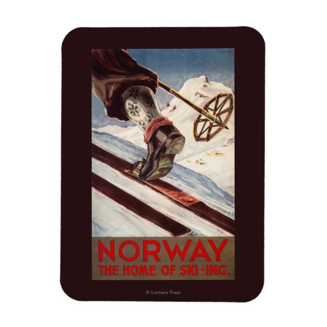 Magnet Flexible Norvège - La maison du ski (Vertical)