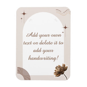 Magnet Flexible Notes de démarrage minimalistes Brown personnalisa