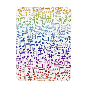 Magnet Flexible Notes de musique colorées dansantes Amoureux de mu