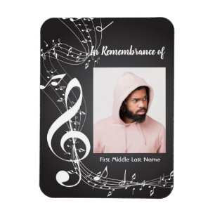 Magnet Flexible Notes musicales des Invitations du service commémo