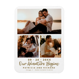 Magnet Flexible Notre Aventure Commence Mariage Enregistrer La Dat