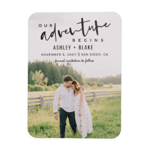Magnet Flexible Notre aventure commence Script Photo Enregistrer l