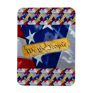Magnet Flexible Nous Le Peuple Drapeau Américain