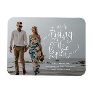 Magnet Flexible Nous Nouons Le Nœud Enregistrer La Date De Mariage