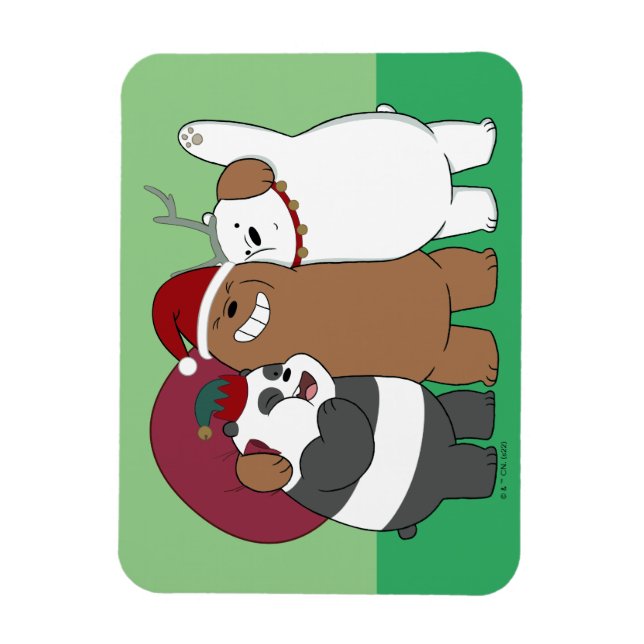 Magnet Flexible Nous Ours Nus - Bonnes Fêtes (Vertical)
