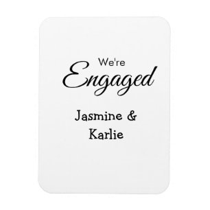 Magnet Flexible Nous sommes un couple fiancé nom romantique simple