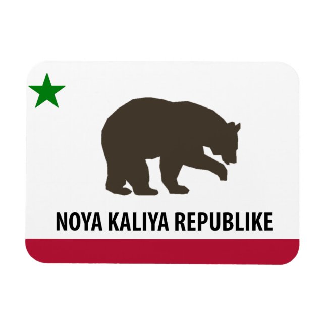 Magnet Flexible Nouveau pavillon de la République de Californie (Horizontal)