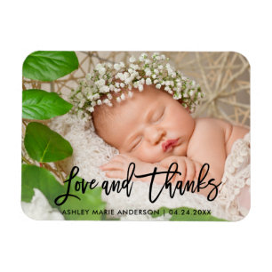 Magnet Flexible Nouveaux amour de bébé de manuscrit moderne de