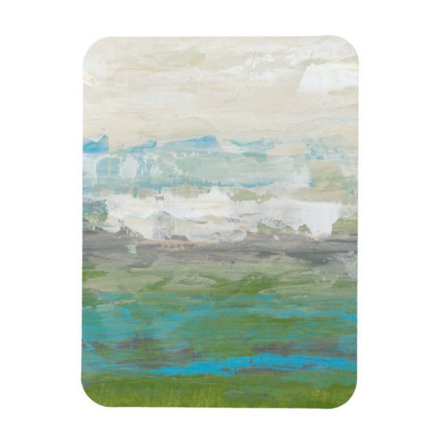 Magnet Flexible Nuages Blancs Surplombant Un Beau Paysage (Vertical)