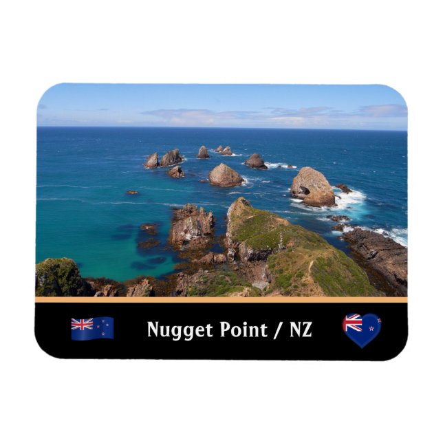Magnet Flexible Nugget Point Rock Circle /Nouvelle-Zélande (Horizontal)