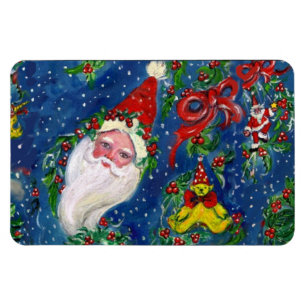 MAGNET FLEXIBLE NUIT DE NOËL / SANTA CLAUS ET JOUETS, ROUGE