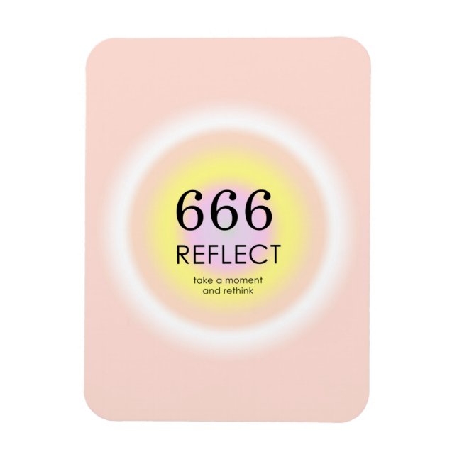 Magnet Flexible Numéros modernes d'ange Aura Numérologie 666 Signi (Vertical)