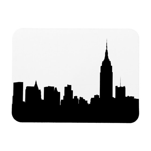 Magnet Flexible NYC Skyline Silhouette, Empire State Bldg (Horizontal)