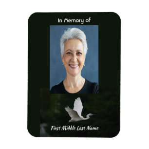 Magnet Flexible Objet de souvenir mémorial de l'oiseau aigrette bl