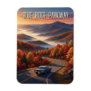 Magnet Flexible Objet de souvenir vintage de la Blue Ridge Parkway