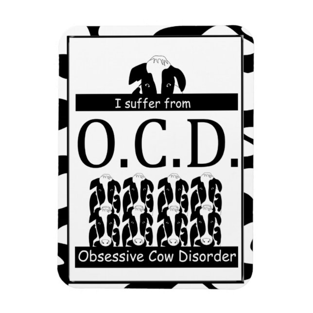 Magnet Flexible OCD Trouble obsessionnel de la vache Amant amusant (Vertical)