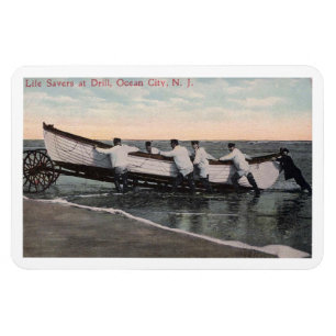 Magnet Flexible Ocean City NJ, Life Savers at Drill, Vintage