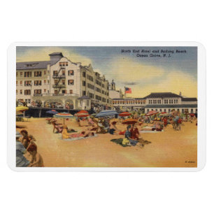 Magnet Flexible Ocean Grove NJ, promenade et plage, Vintage