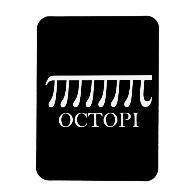 Magnet Flexible Octopi - Funny Pi Octopus Math (Vertical)
