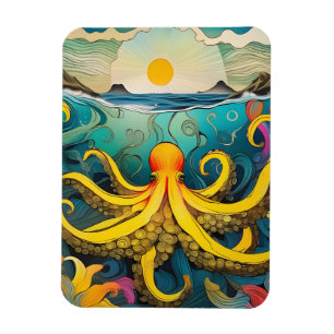 Magnet Flexible Octopus jaune