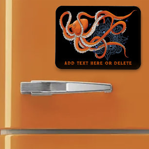Magnet Flexible Octopus Orange Mandal Blue