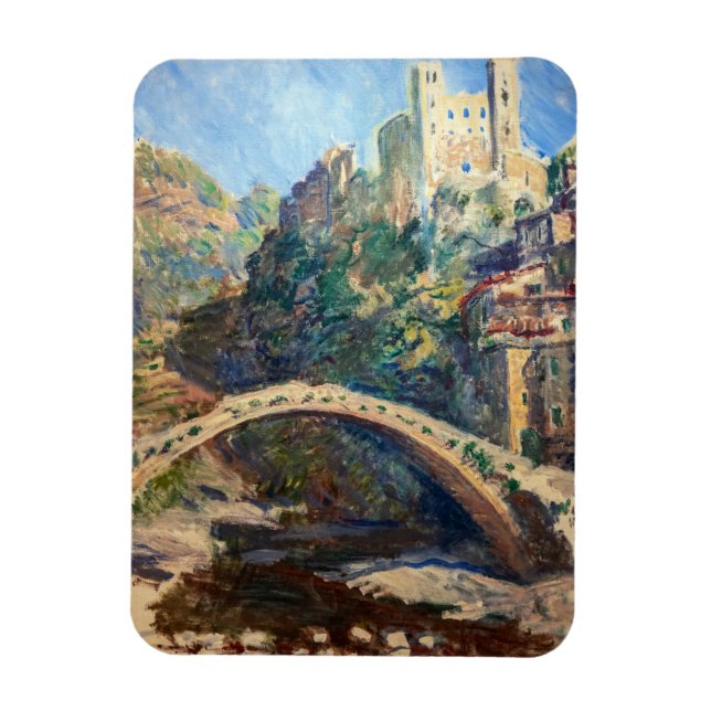 Magnet Flexible OEuvre d'art Claude Monet - Le Château de Dolceacq (Vertical)